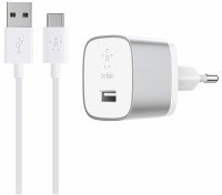 Мережевий зарядний пристрій Belkin Quick Charge USB 3.0 + Type-C Cable Silver