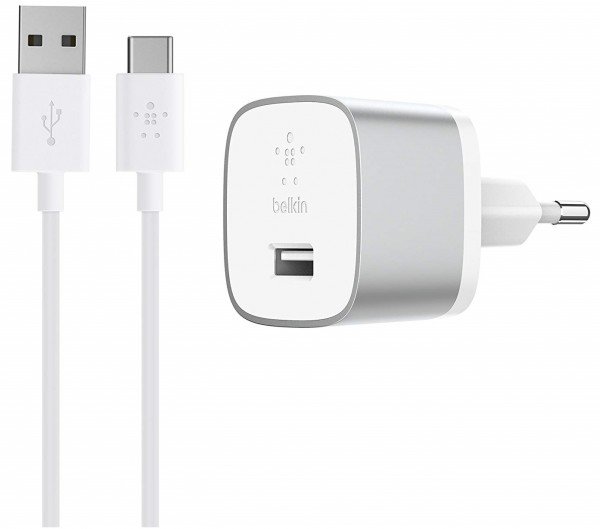 Акція на Сетевое зарядное устройство Belkin Quick Charge USB 3.0 + Type-C Cable Silver від MOYO