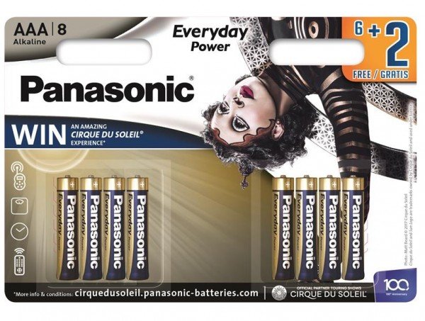 

Батарейка Panasonic EVERYDAY POWER AAA BLI 8 ALKALINE Cirque du Soleil