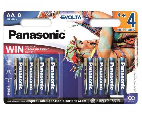 

Батарейка Panasonic EVOLTA AA BLI 8 ALKALINE Cirque du Soleil