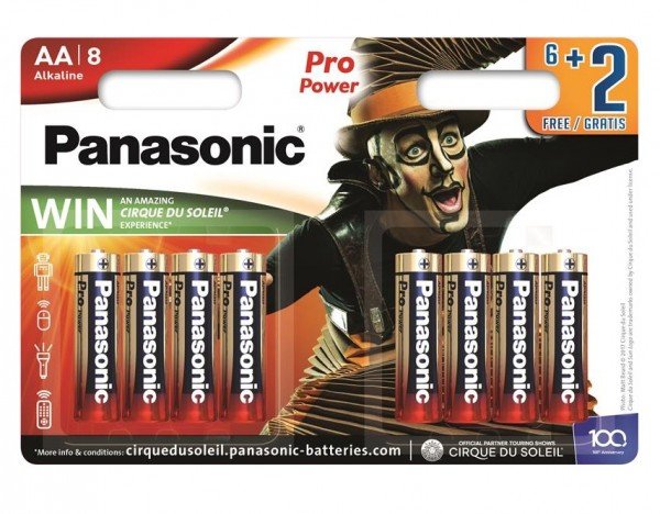 

Батарейка Panasonic PRO POWER AA BLI 8 ALKALINE Cirque du Soleil