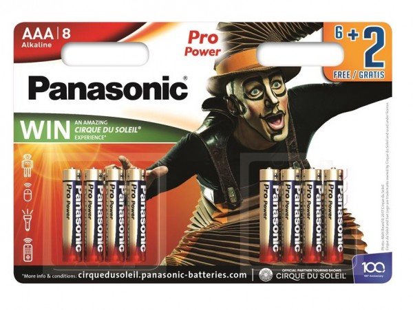 

Батарейка Panasonic PRO POWER AAA BLI 8 ALKALINE Cirque du Soleil