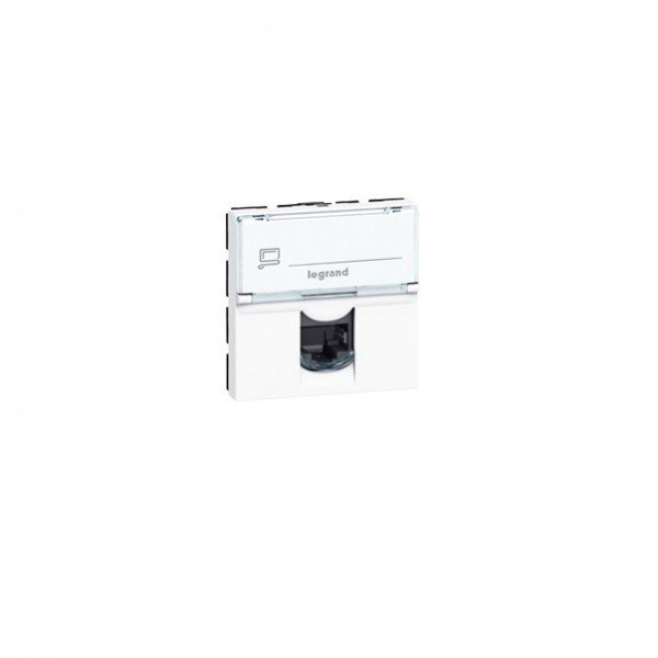 

Розетка MOSAIC Legrand информационная RJ45 UTP 5е (2 мод) белый