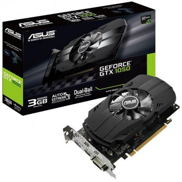

Видеокарта ASUS GeForce GTX1050 3GB GDDR5 Phoenix (PH-GTX1050-3G)