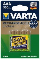 Акумулятор VARTA RECHARGEABLE ACCU ENDLESS AAA 550mAh BLI 4 NI-MH (56663101404)