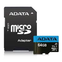 Карта памяти Adata microSDXC 64GB Class 10 UHS-I A1 + SD-адаптер