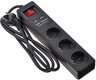 Сетевой фильтр 2Е 3xSchuko с защитой, 2хUSB 2.1А, 3G1.5*1.8м, черный фото