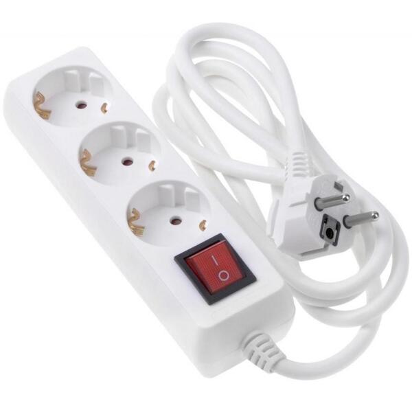

Сетевой фильтр 2Е 3xSchuko, 3G1.5*1.8м, белый