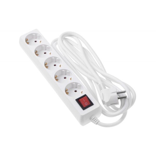 

Сетевой фильтр 2Е 5xSchuko, 3G1.5*1.8м, белый