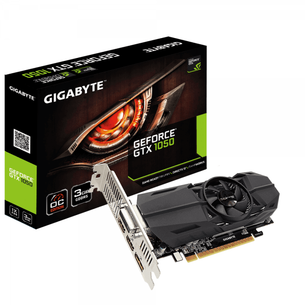 

Видеокарта GIGABYTE GeForce GTX1050 3GB DDR5 Low Profile (GV-N1050OC-3GL)