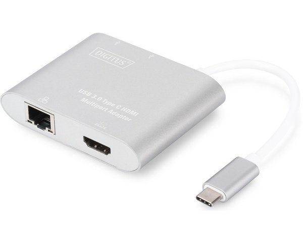 

Адаптер Digitus USB 3.0 Type-C Multiport adapter 4K HDMI, 2xUSB 3.0 (DA-70847)