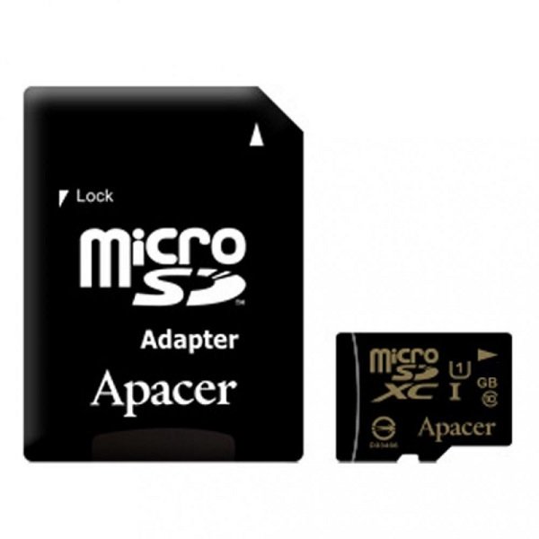 

Карта памяти Apacer microSDXC 64GB Class 10 UHS-I + SD-адаптер