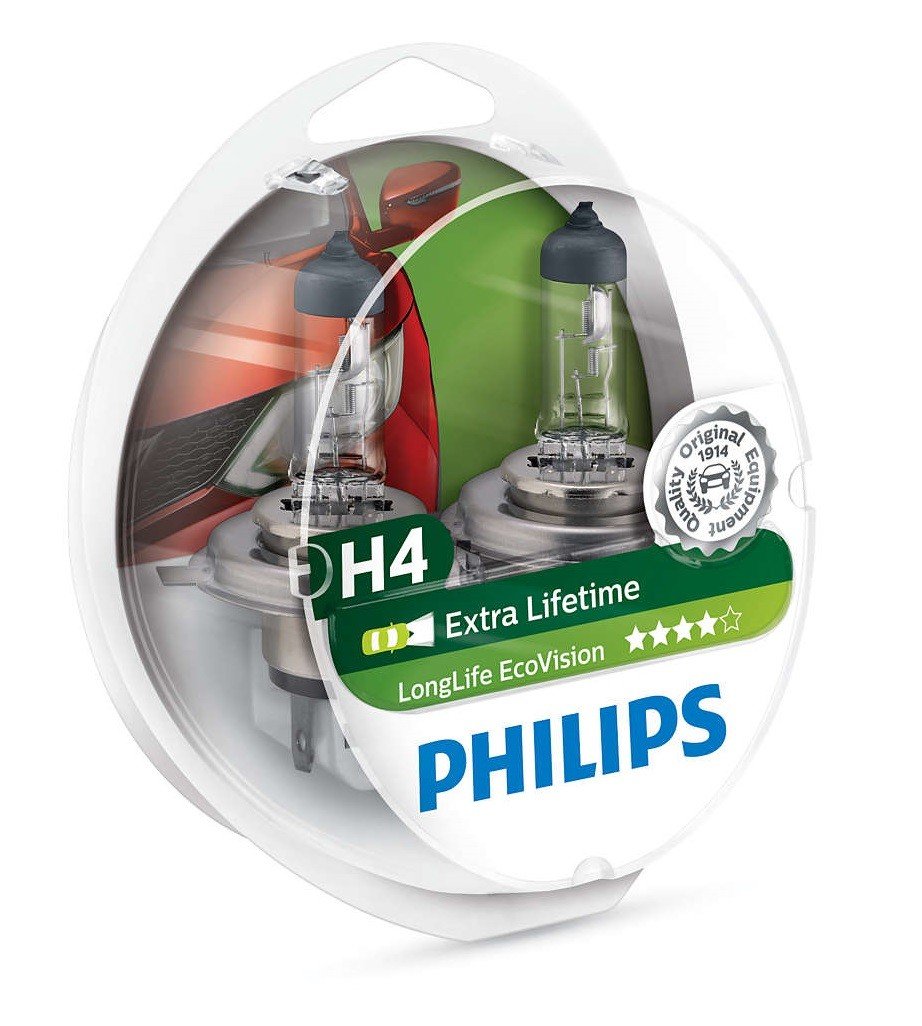 

Лампа галогенная Philips H4 LongLife EcoVision (12342LLECOS2)