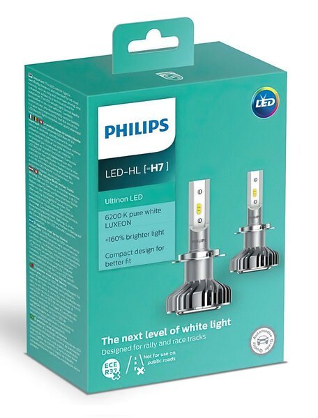 

Лампа светодиодная Philips H7 Ultinon Led +160% (11972ULWX2)