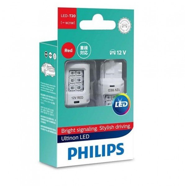 

Лампа светодиодная Philips W21W RED Ultinon (11065ULRX2)