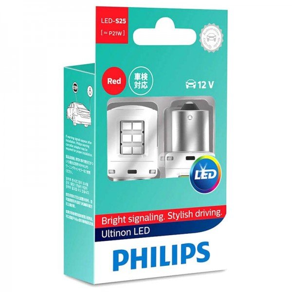 

Лампа светодиодная Philips P21W RED Ultinon (11498ULRX2)