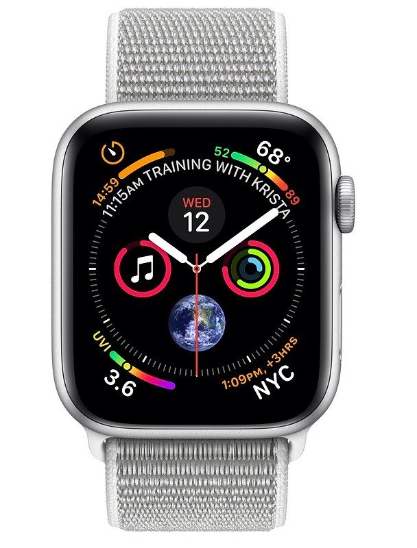  Смарт-годинник Apple Watch Series 4 44mm Silver Aluminium Case with Seashell Sport Loop фото