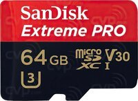 Карта памяти Sandisk microSDXC 64GB Class 10 UHS-I U3 Extreme Pro V30 R170MB/s
