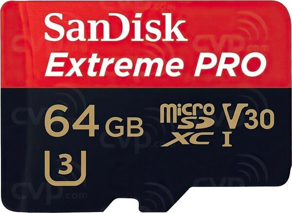Акція на Карта памяти Sandisk microSDXC 64GB Class 10 UHS-I U3 Extreme Pro V30 R170MB/s від MOYO
