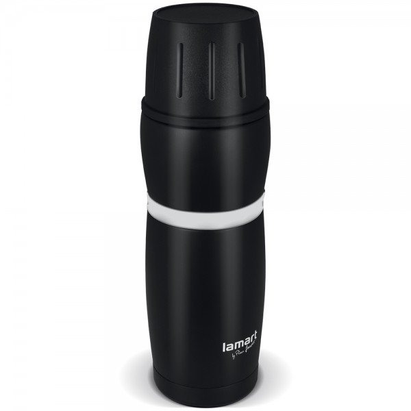

Термос Lamart черный с белой полосой 0,48л (LT4052)
