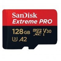 Карта памяти Sandisk microSDXC 128GB Class 10 UHS-I U3 A2 Extreme Pro R170MB/s + SD-адаптер