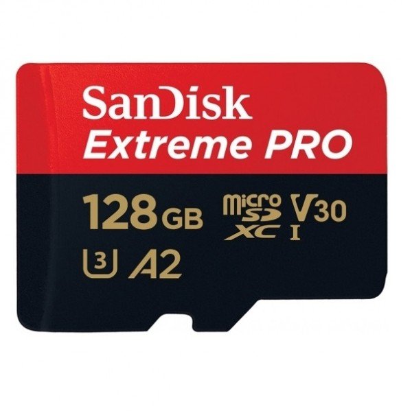 

Карта памяти Sandisk microSDXC 128GB Class 10 UHS-I U3 A2 Extreme Pro R170MB/s + SD-адаптер
