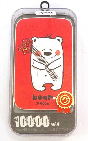 

Портативный аккумулятор Remax Proda PPL-23 10000mAh Мишка с цветами