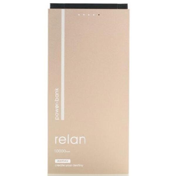 

Портативный аккумулятор Remax Relan 10000mAh Gold