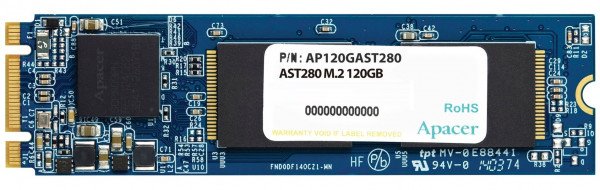 

SSD накопитель APACER AST280 120GB M.2 SATA 2280 TLC (AP120GAST280-1)