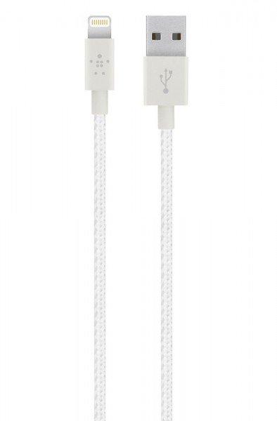 

Кабель Lightning BELKIN MIXIT PREMIUM METALLIC 1.2m white