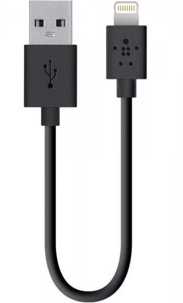 

Кабель Lightning BELKIN USB ChargeSync Cable 2.4A 0.15 m Black