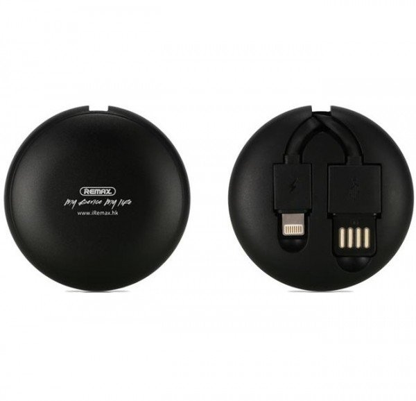 

Кабель Remax Roller type Retractable 2in1 for MicroUSB and Lightning 1m black