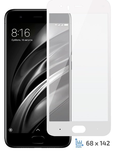 

Стекло 2E для Xiaomi Mi 6 3D White Border