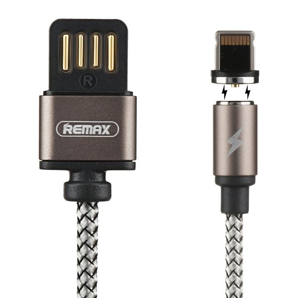 

Кабель Remax Gravity series Magnetic cable Lightning Data/Charge 1m tarnish