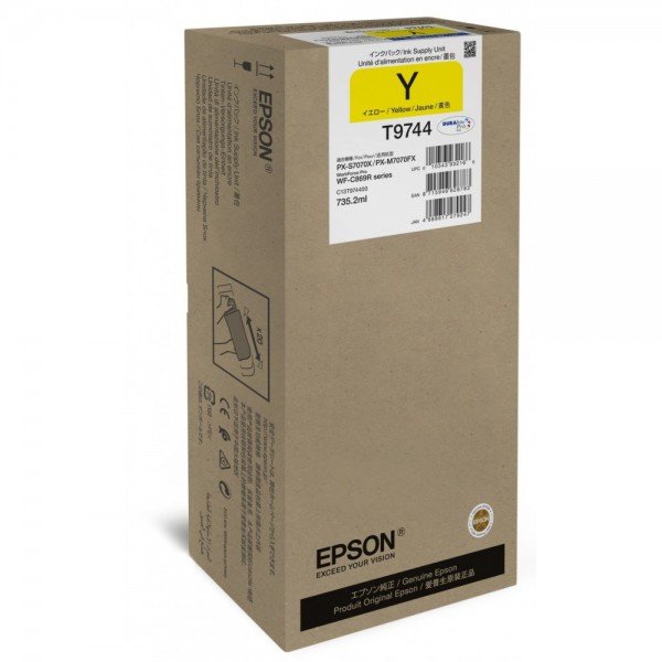 

Картридж струйный EPSON WF-C869R Yellow XXL, 84 000 стр. (C13T974400)