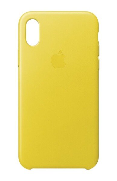 

Чехол Apple Leather Case для iPhone X Spring Yellow (MRGJ2ZM/A)
