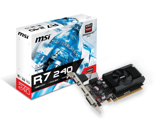 

Видеокарта MSI Radeon R7 240 2GB DDR3 low profile (R7_240_2GD3_64B_LP)