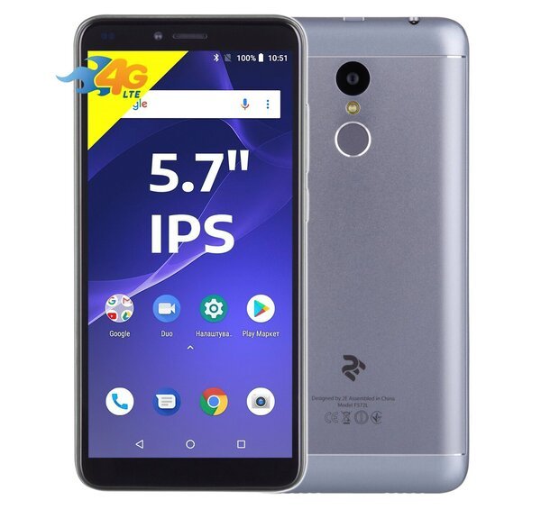 

Смартфон 2E F572L 2018 DS Silver