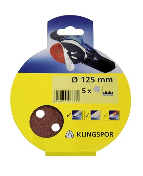 

Шлифовальный круг на липучке Klingspor PS 18 EK 125х40, 5SRT, 5шт.