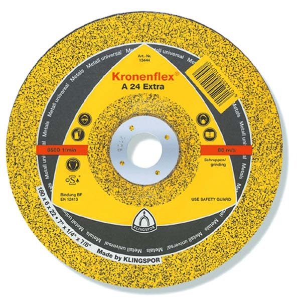 

Круг шлифовальный по металлу Klingspor 125х6х22,2 Kronenflex A24 Extra