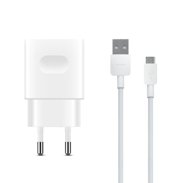 

Сетевое зарядное устройство Huawei AP32 QuickCharger + microUSB Cable White