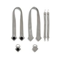 Набор ручки, фиксаторы, ремни на коляску эко-кожа MyMia серый (NV8803GREY)