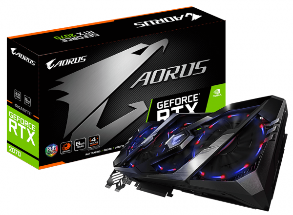 

Видеокарта GIGABYTE GeForce RTX2070 8GB GDDR6 Aorus (GV-N2070AORUS-8GC)