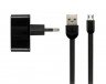 Мережевий зарядний пристрій Remax RP-U215 Dual USB 2.4A+microUSB Cable Black фото