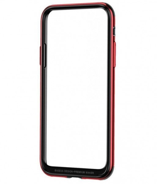 

Чехол Baseus для iPhone X/Xs Platinum Metal Border для iPhone X Red