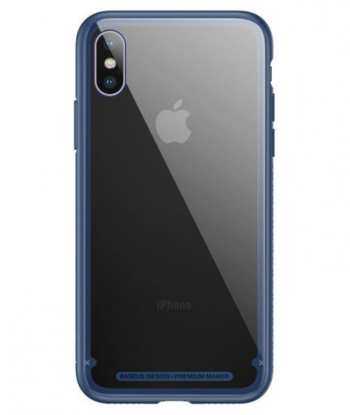 

Чехол Baseus для iPhone X/Xs See-through glass protective Blue