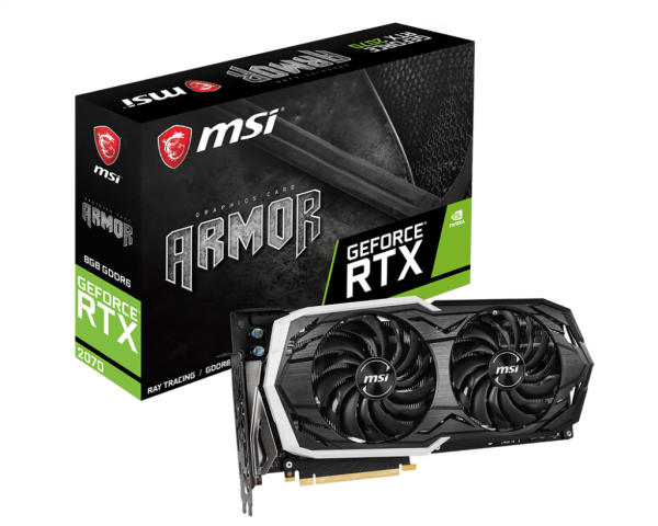 

Видеокарта MSI GeForce RTX2070 8GB GDDR6 Armor (RTX_2070_ARMOR_8G)