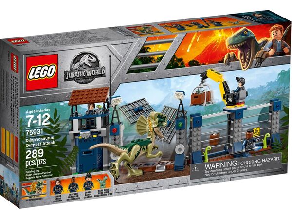

Конструктор LEGO Jurassic World Нападение Дилофозавра на сторожевой пост (75931)