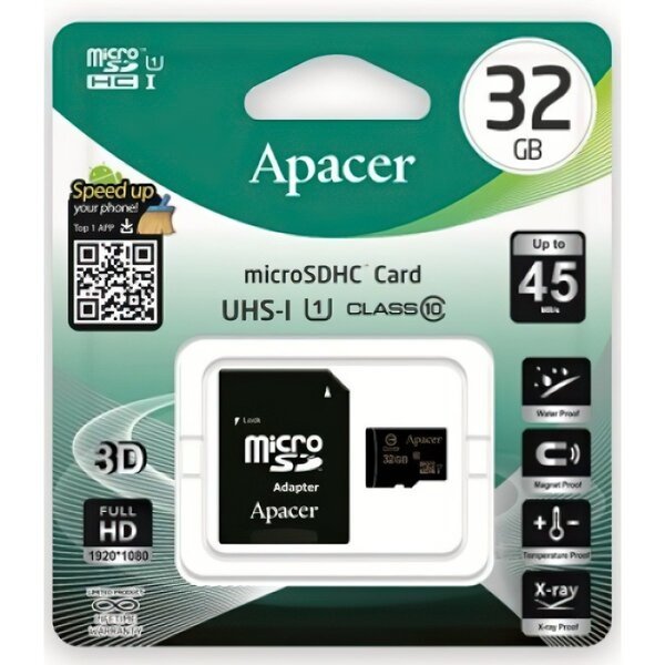 Акція на Карта памяти Apacer microSDHC 32GB Class 10 UHS-I від MOYO