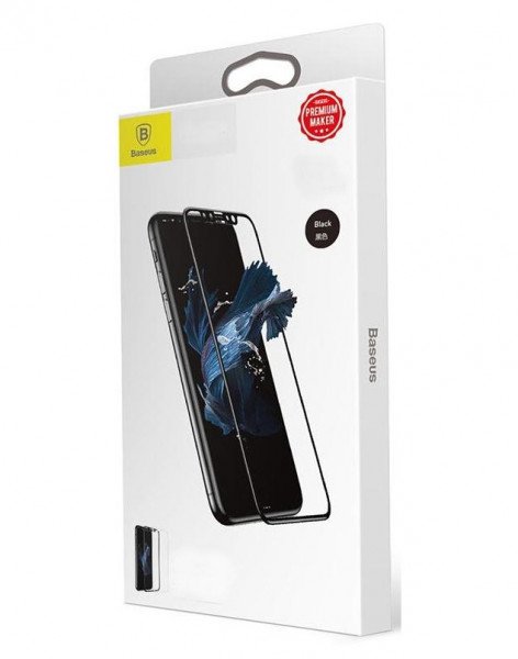 

Стекло Baseus для iPhone X/Xs 0.3mm All-coverage Full-glass Back Film Black